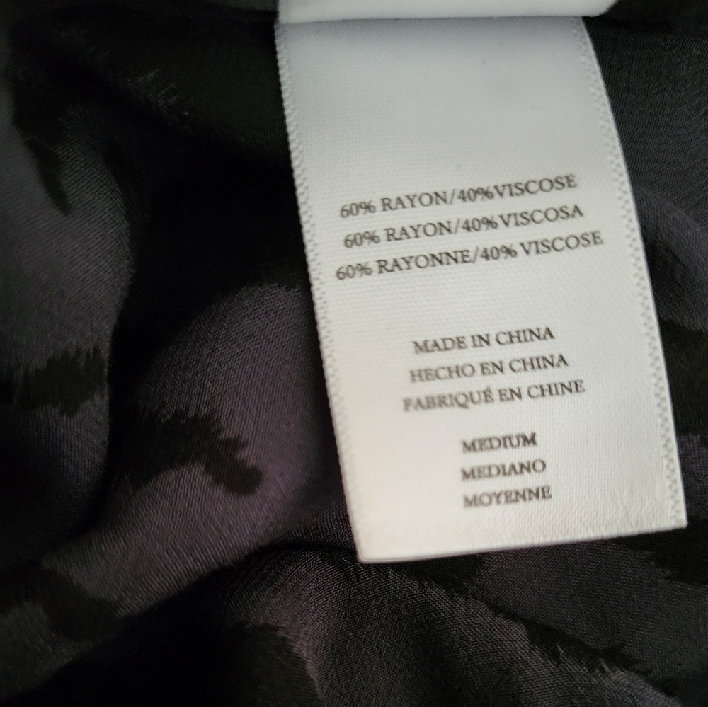 373. Rails Faux Wrap Black & Gray Blouse - Size Medium - Picture 5 of 5